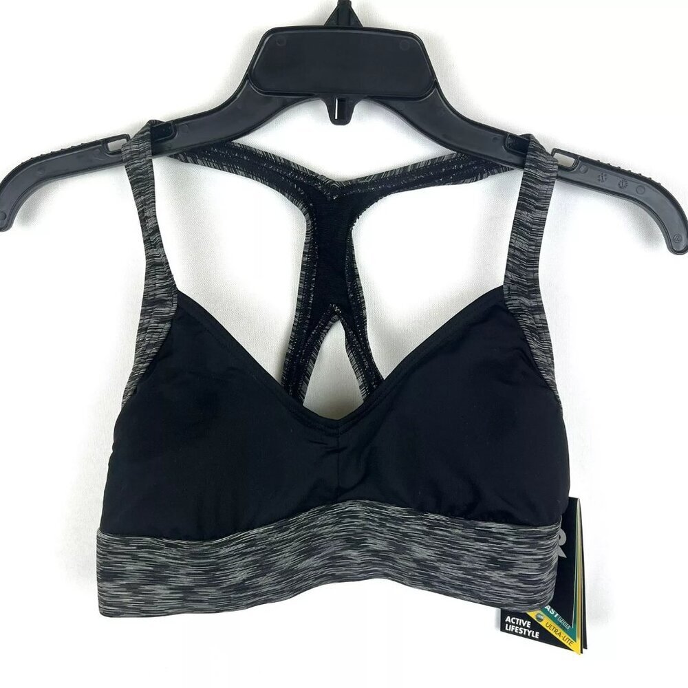 TYR Women’s V Neck Black Sports Bra Size Small